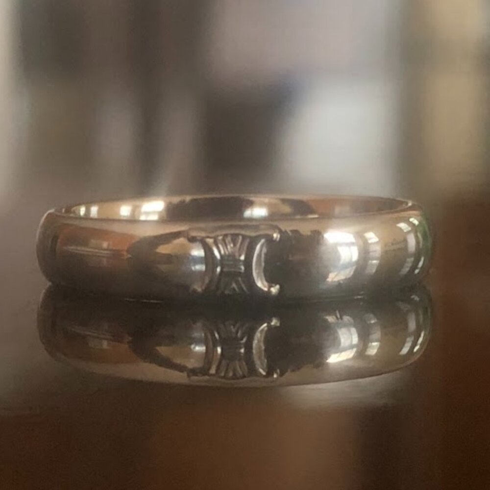 Authentic - Celine Macadam Ring Pt900 Platinum Ba… - image 5